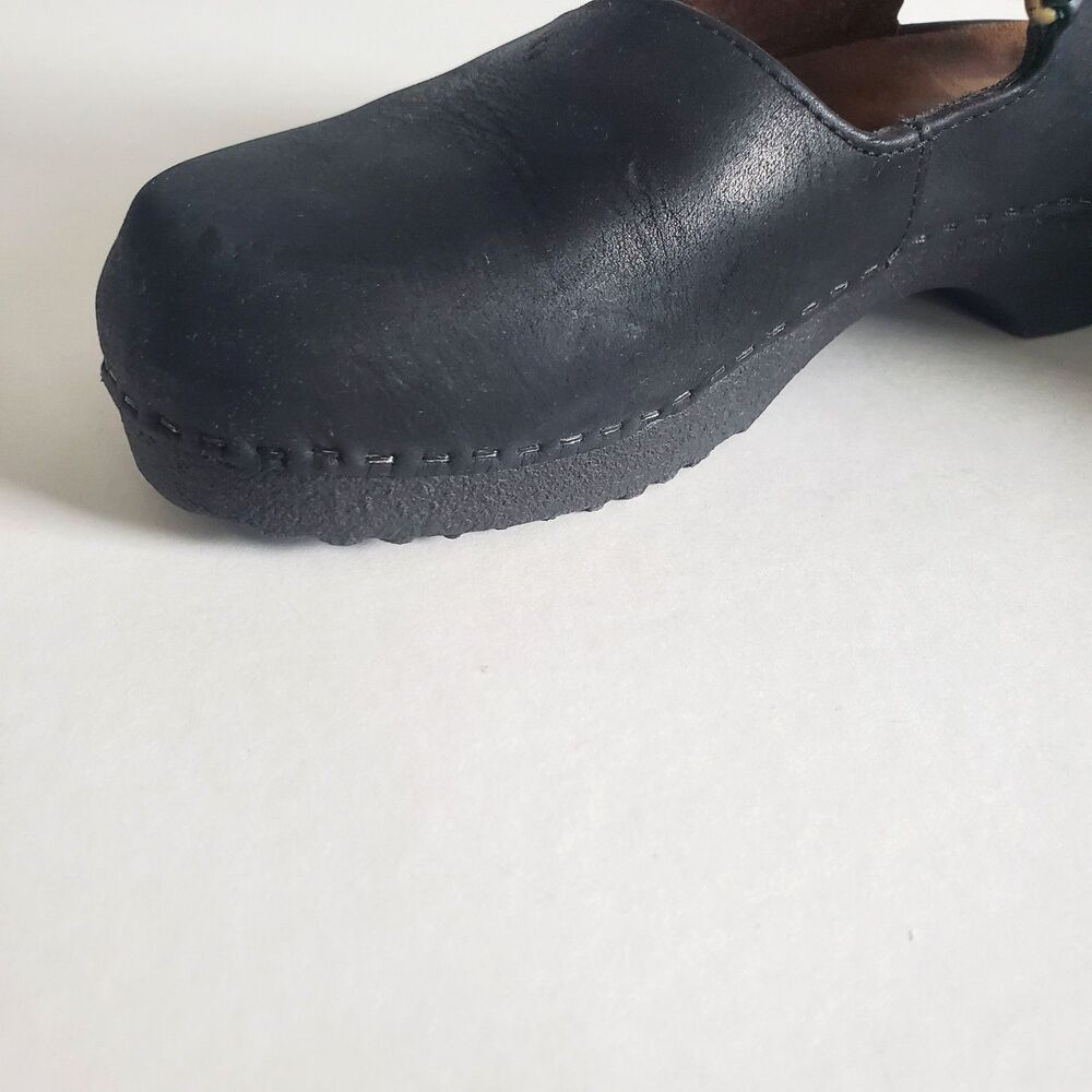 Wolky Women’s Clogs US 6.5 EU 37 Black Leather Mary Jane Slingback Adjustable - Picture 5 of 13